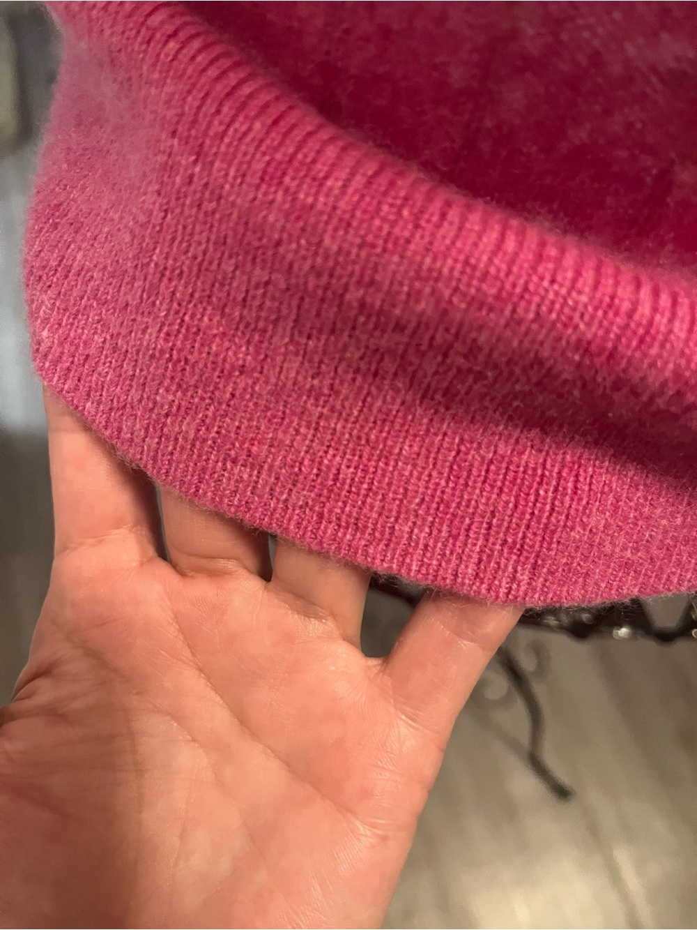 Saks Fifth Avenue Bright Pink Short Sleeve Sweater - Picture 4 of 6